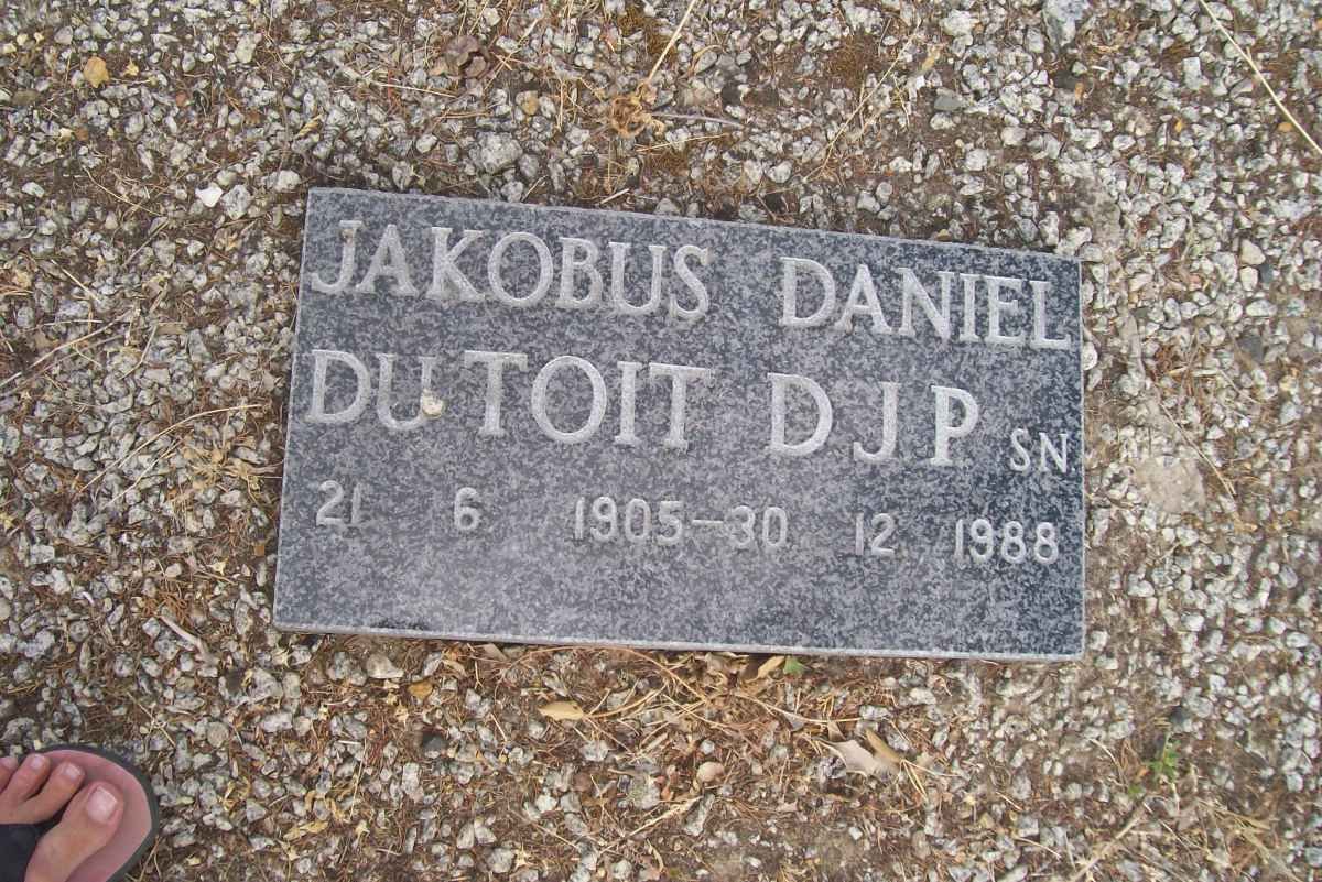 TOIT Jakobus Daniel, du 1905-1988