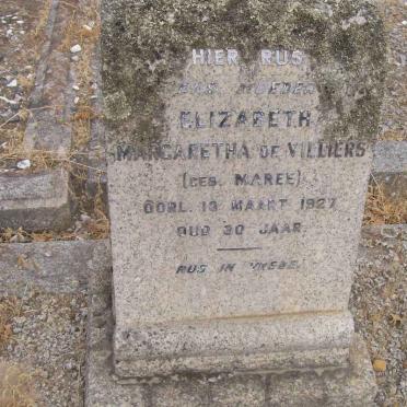 VILLIERS Elizabeth Margaretha, de nee MAREE -1927