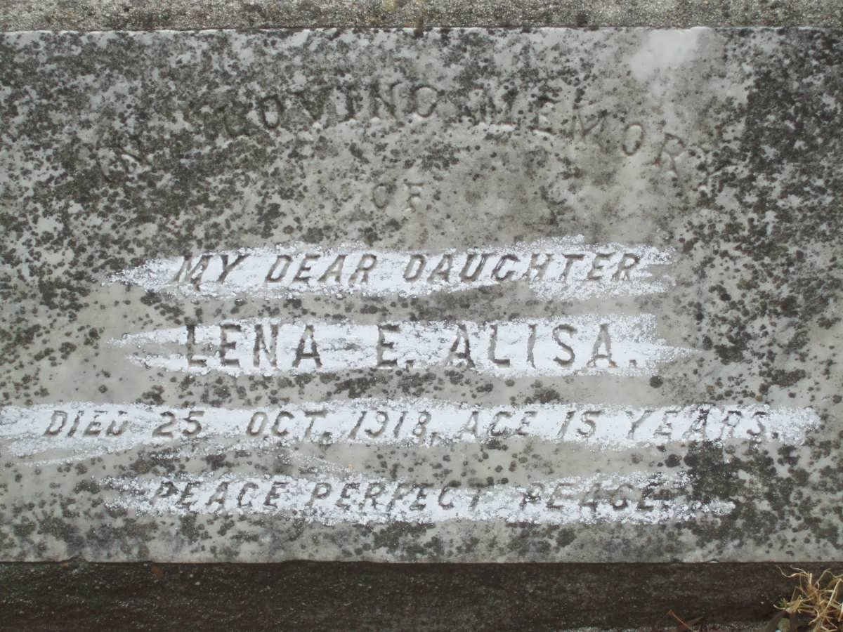 ALISA Lena E. -1918