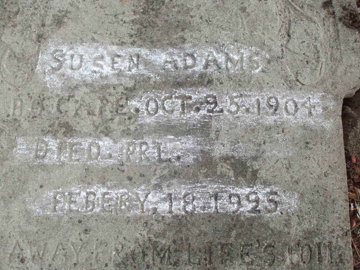 ADAMS Susen 1904-1925