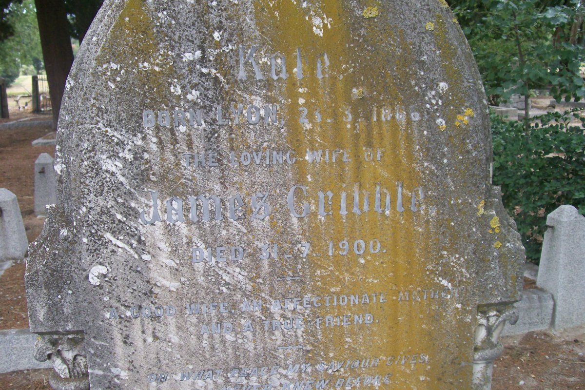 GRIBBLE Kate nee LYON 1866-1900