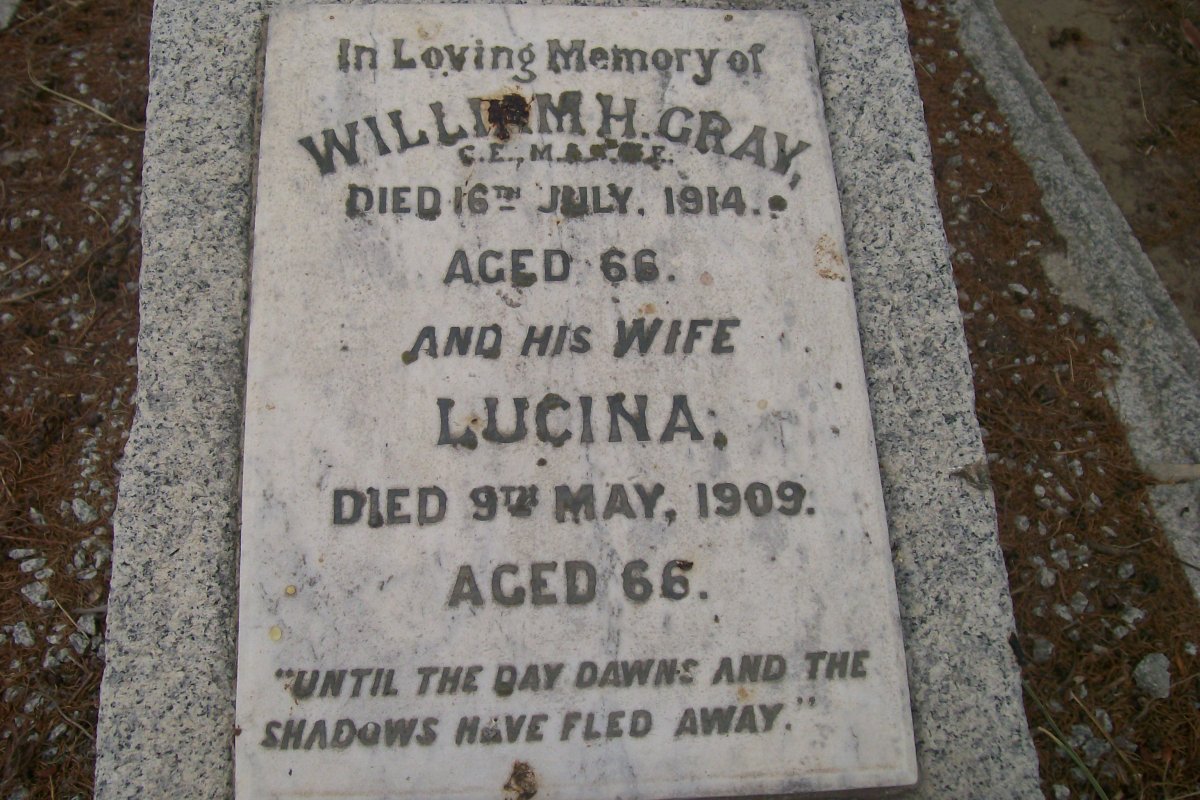 GRAY William H. -1914 &amp; Lucina -1909