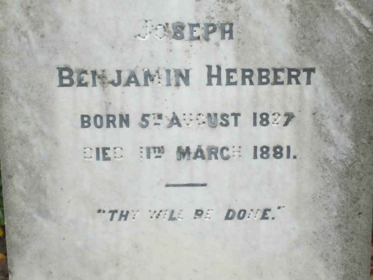 HERBERT Benjamin Joseph 1827-1881