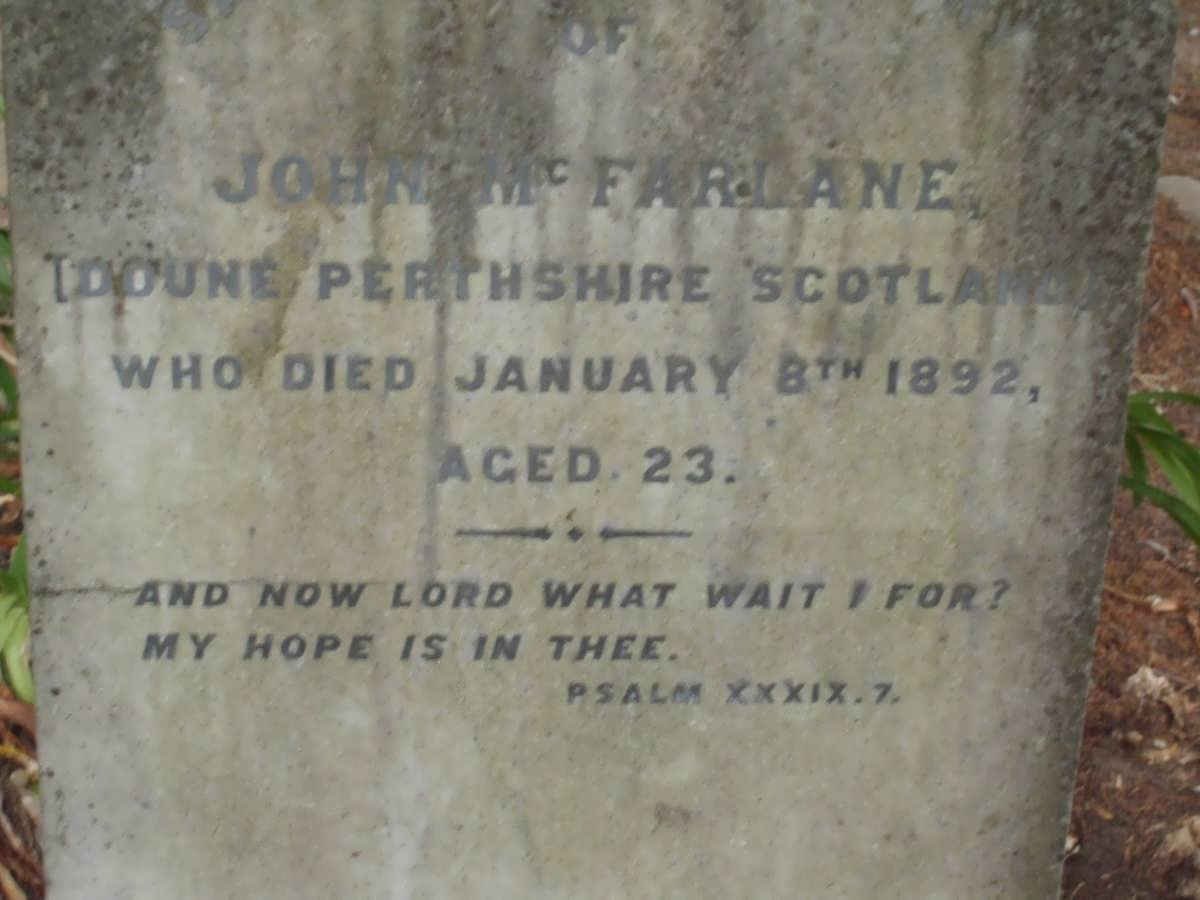 McFARLANE John -1892