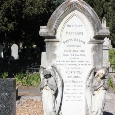 BASSON Marthinus Smuts 1846-1906 &amp; LOUW Christina Johanna voorheen BASSON nee LATEGAN 1878-1954