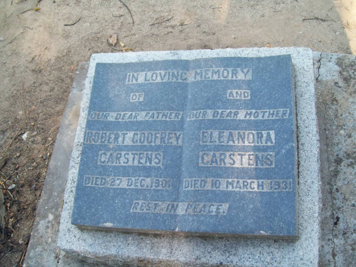 CARSTENS Robert Godfrey -1901 &amp; Eleanora -1931