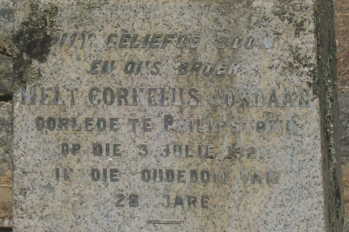 JORDAAN Melt Cornelus -1921