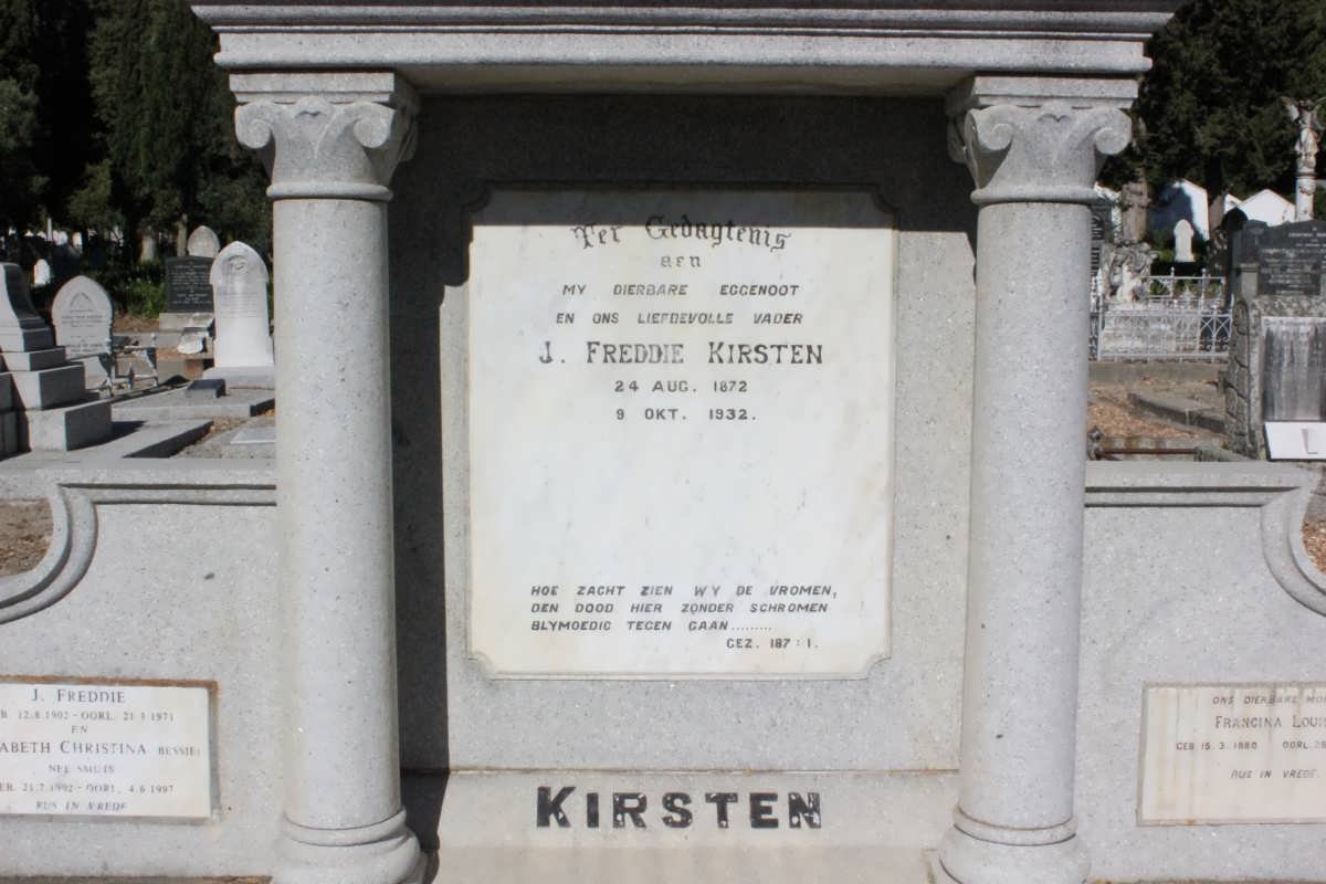 KIRSTEN J. Freddie 1872-1932