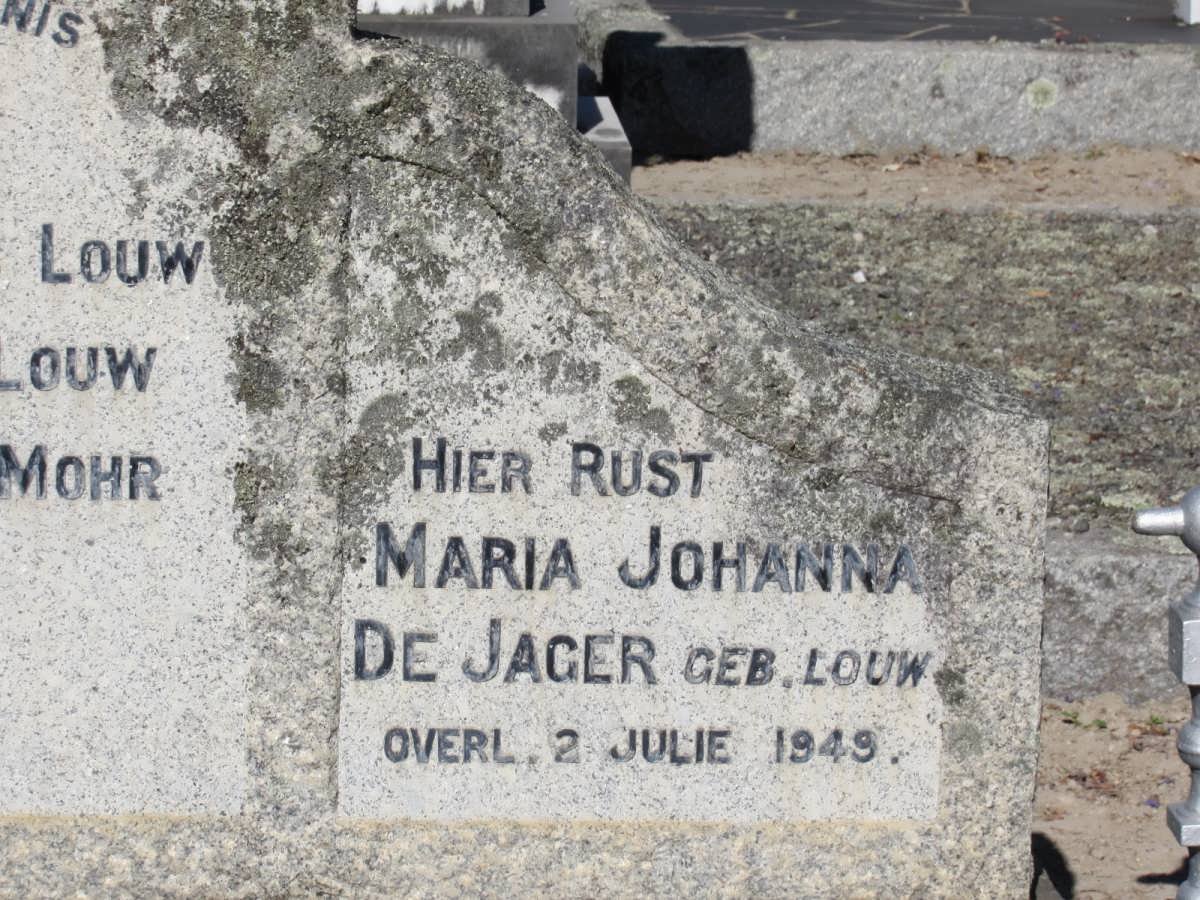 JAGER Maria Johanna, de nee LOUW -1949