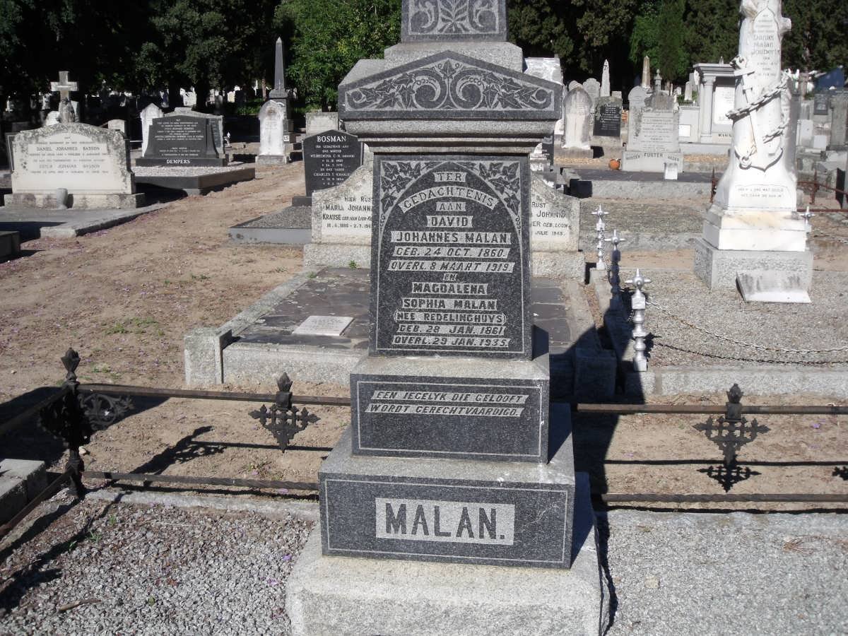 MALAN David Johannes 1860-1919 &amp; Magdalena Sophia REDELINGHUYS 1861-1935