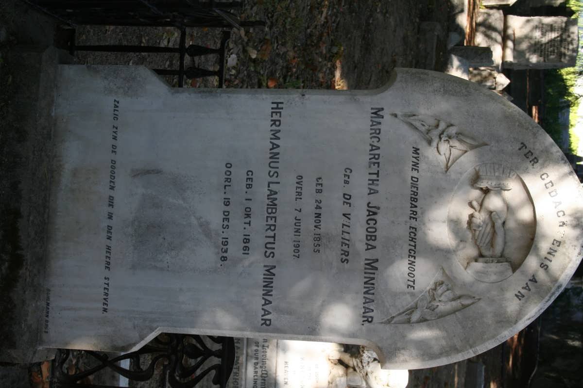MINNAAR Hermanus Lambertus 1861-1938 &amp; Margaretha Jacoba DE VILLIERS 1835-1907