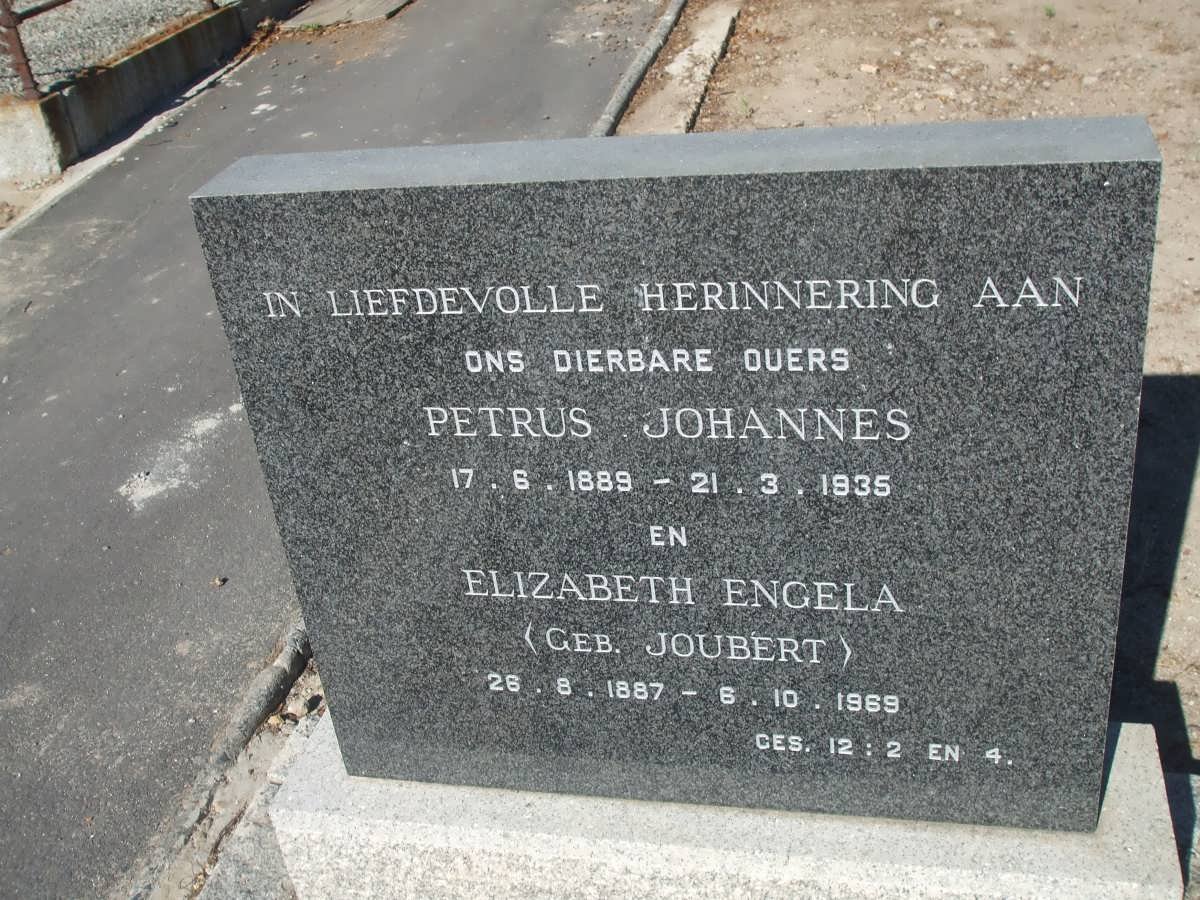 MERWE Petrus Johannes, v.d. 1889-1935 &amp; Elizabeth Engela JOUBERT 1887-1969
