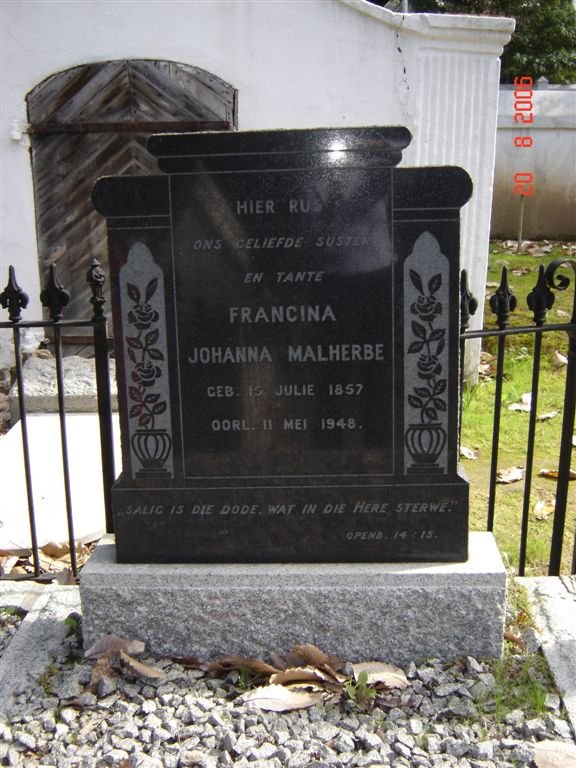 MALHERBE Francina Johanna 1857-1948
