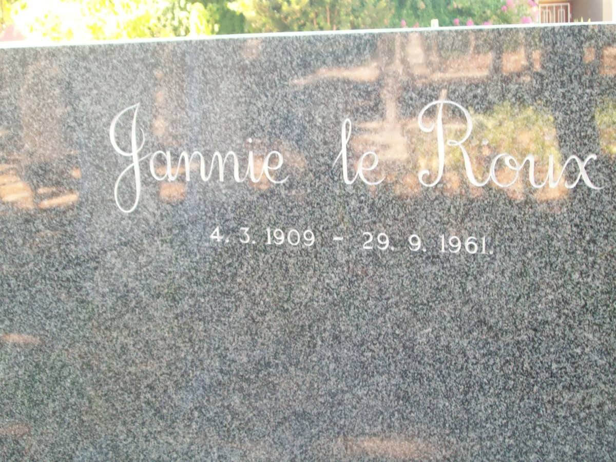 ROUX Jannie, le 1909-1961