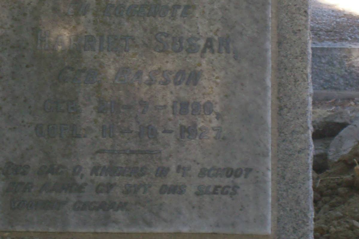 REDELINGHUYS Peter W. 1889-1927 &amp; Harriet Susan BASSON 1890-1927