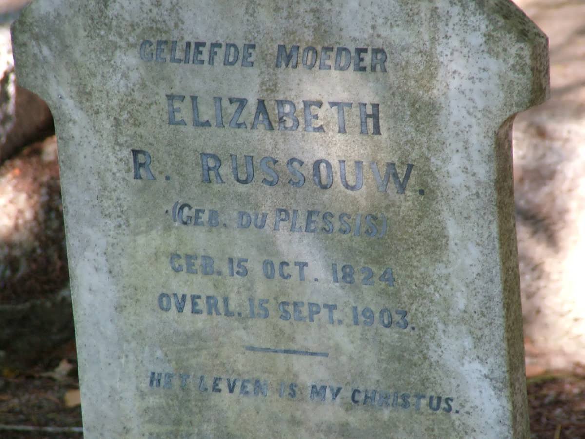 RUSSOUW Elizabeth R. nee DU PLESSIS 1824-1903