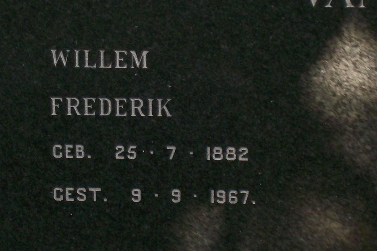 RIET Willem Frederik, van 1882-1967 
