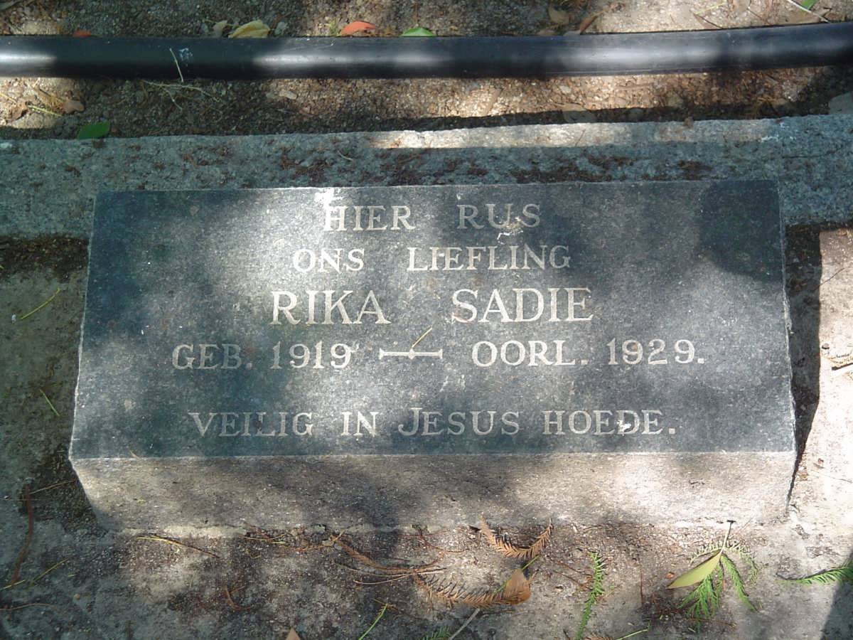 SADIE Rika 1919-1929