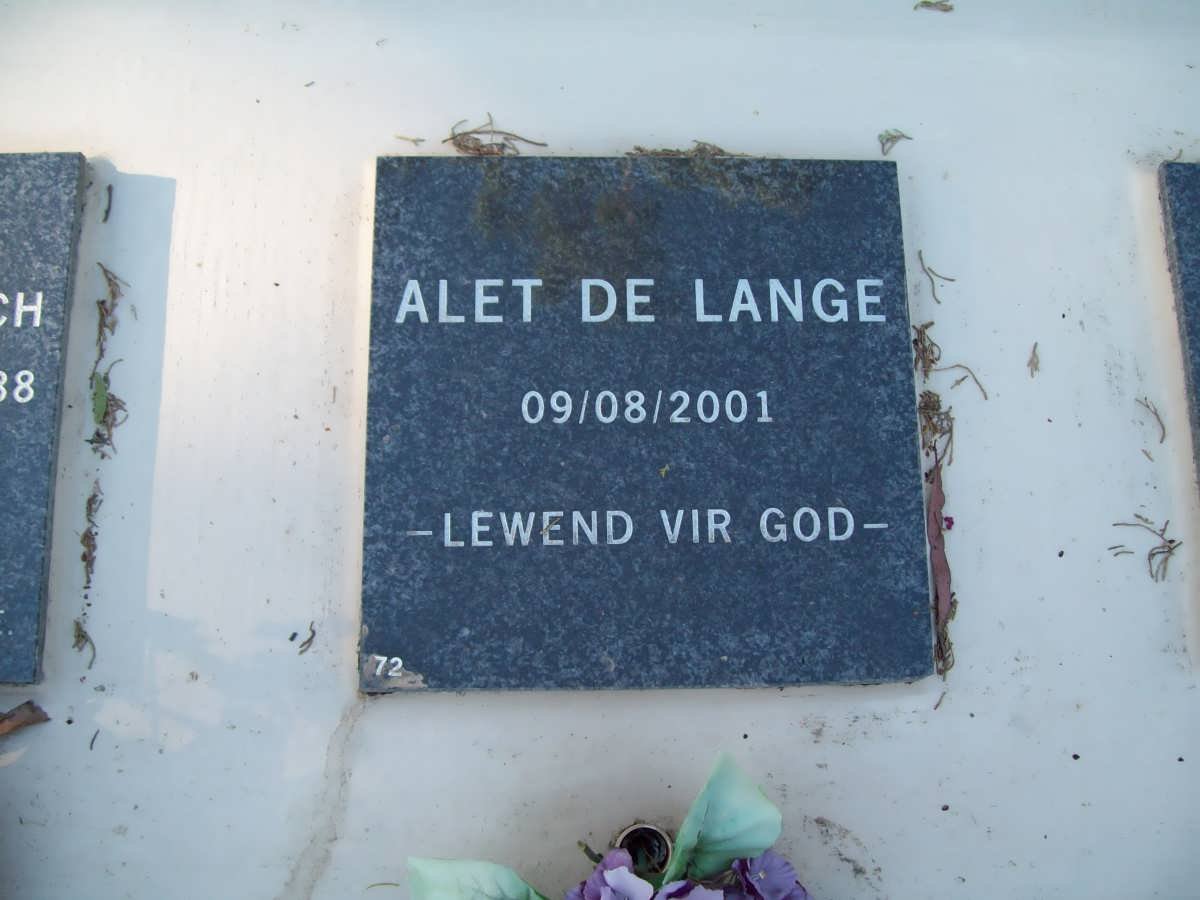 LANGE Alet, de -2001