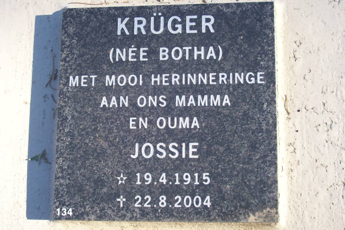 KRUGER Jossie nee BOTHA 1915-2004