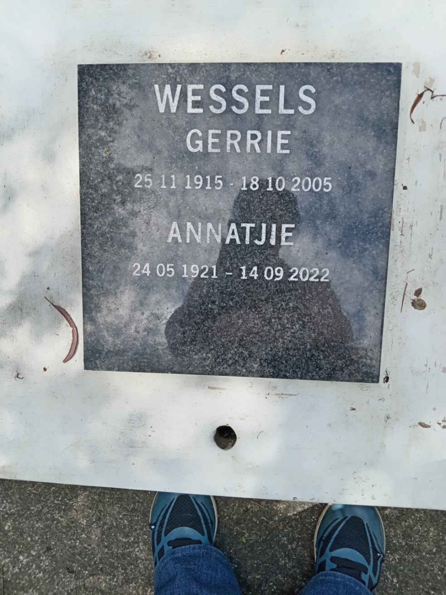 WESSELS Gerrie 1915-2005 &amp; Annatjie 1921-2022