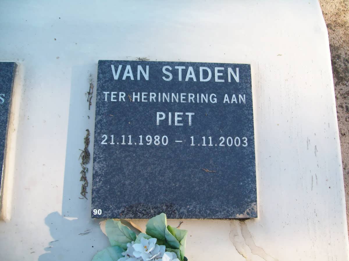 STADEN Piet, van 1980-2003