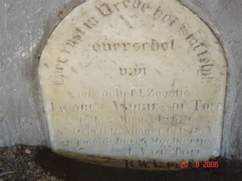TOIT Jacobus Andries, du 1863-1867