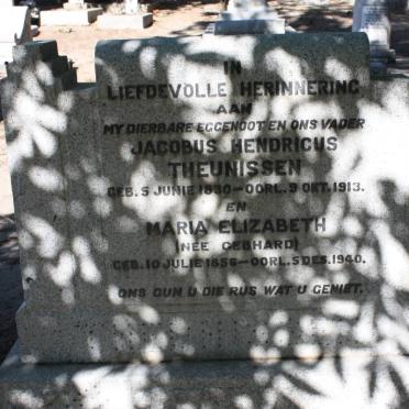 THEUNISSEN Jacobus Hendricus 1830-1913 &amp; Maria Elizabeth GEBHARD 1856-1940