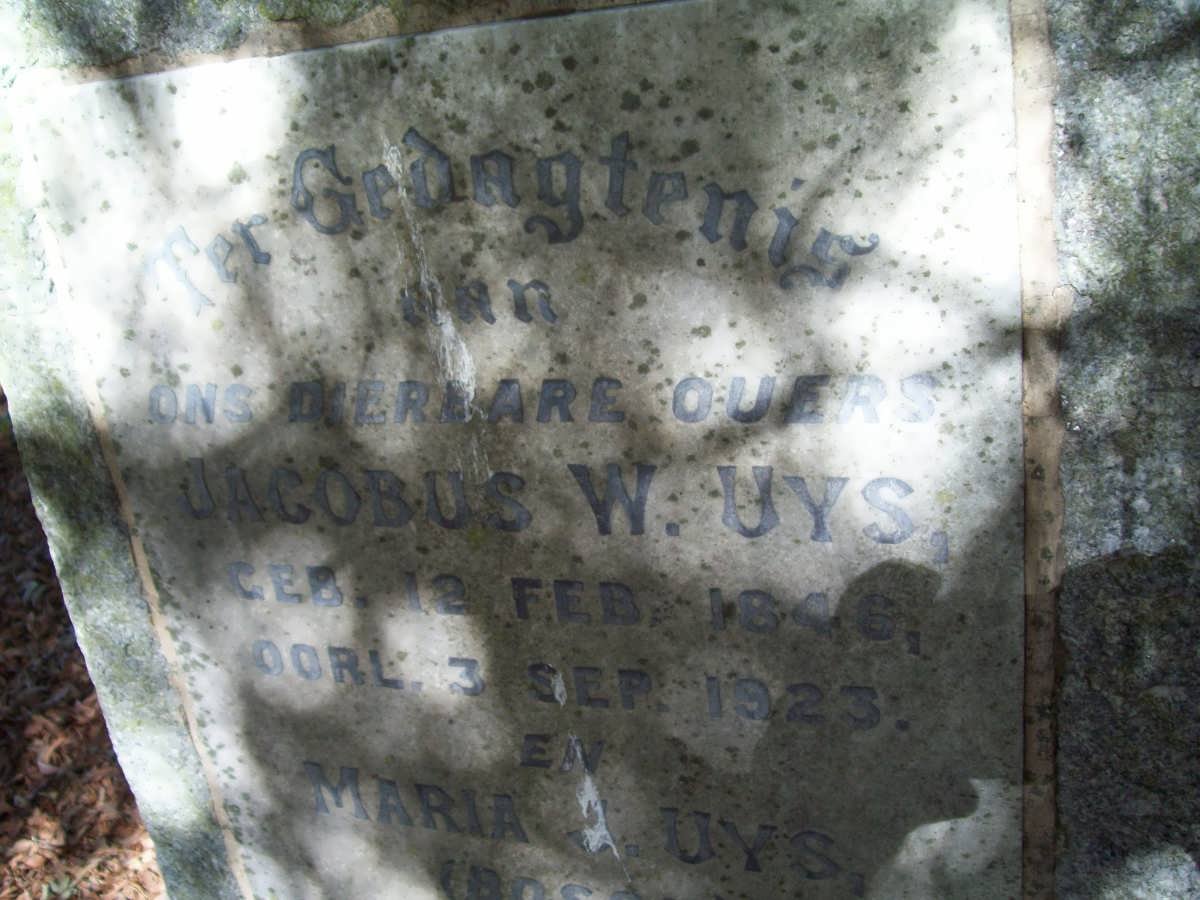 UYS Jacobus W. -1846-1923 