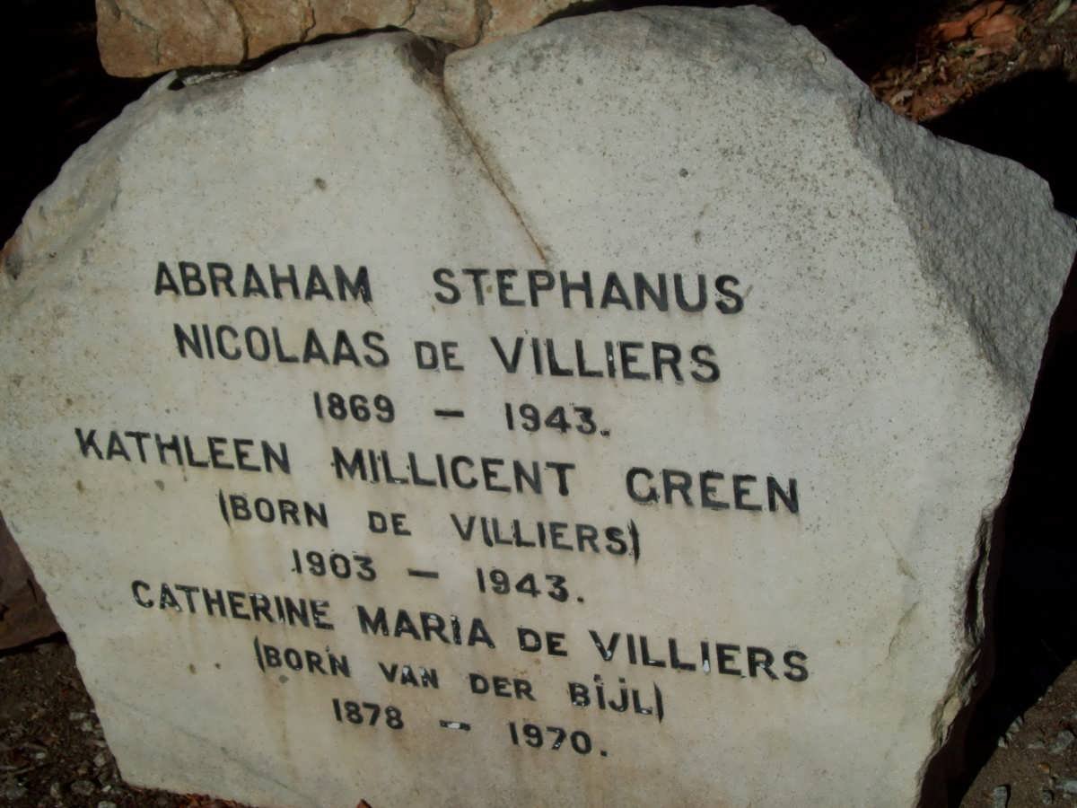 VILLIERS Abraham Stephanus Nicolaas, de 1869-1943 &amp; Catharine Maria VAN DER BIJL 1878-1970 
