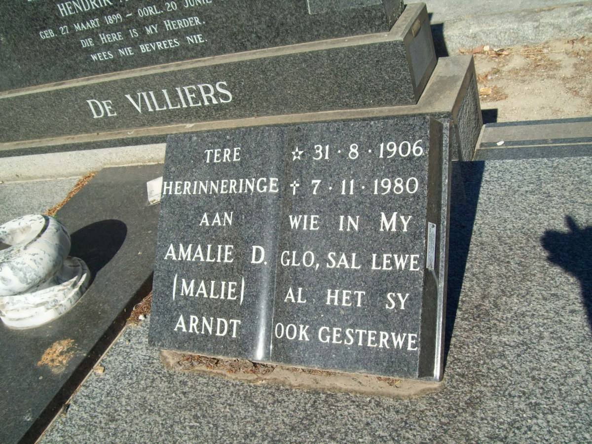 ARNDT Amalie D. 1906-1980