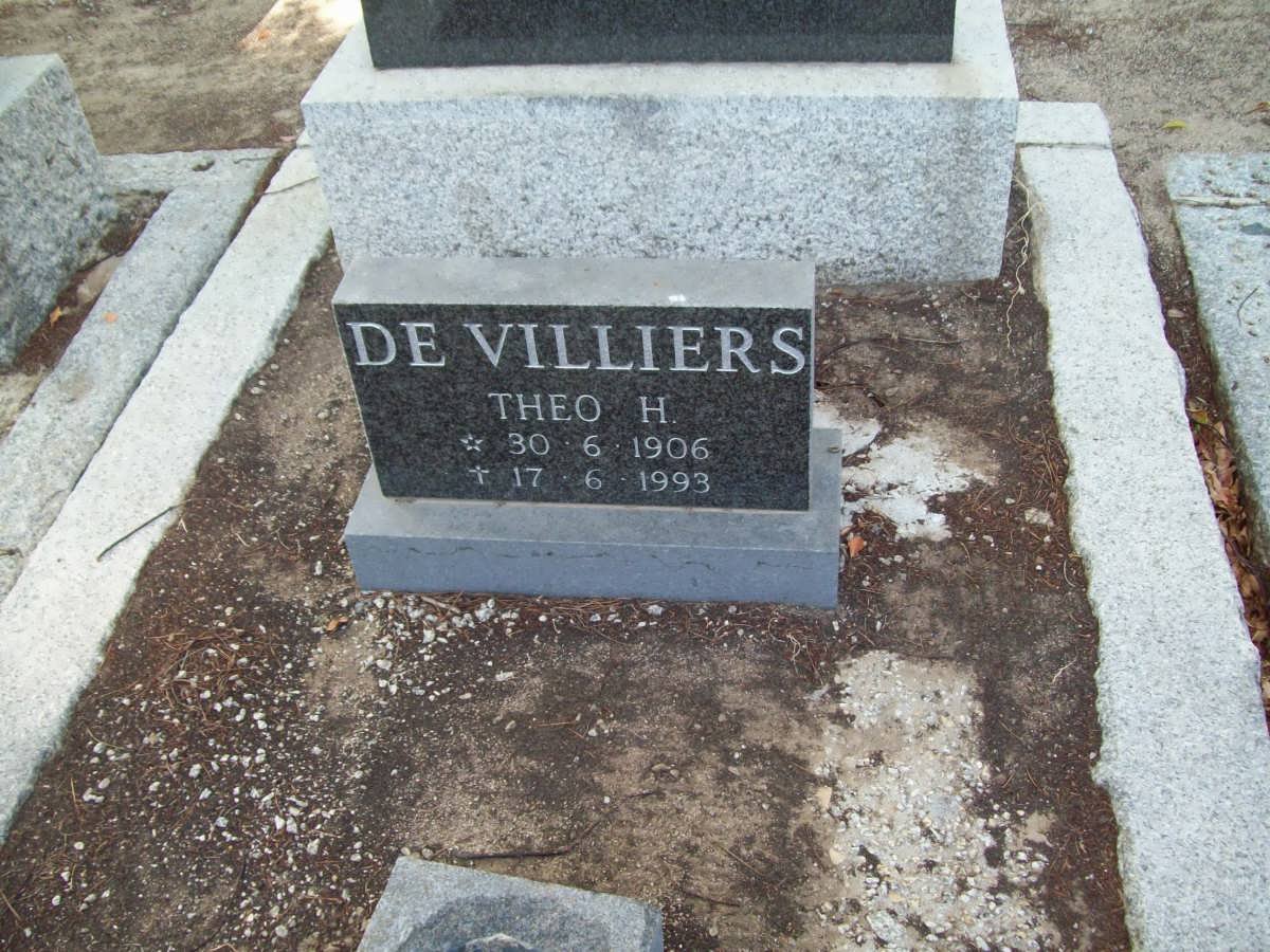 VILLIERS Theo H., de 1906-1993