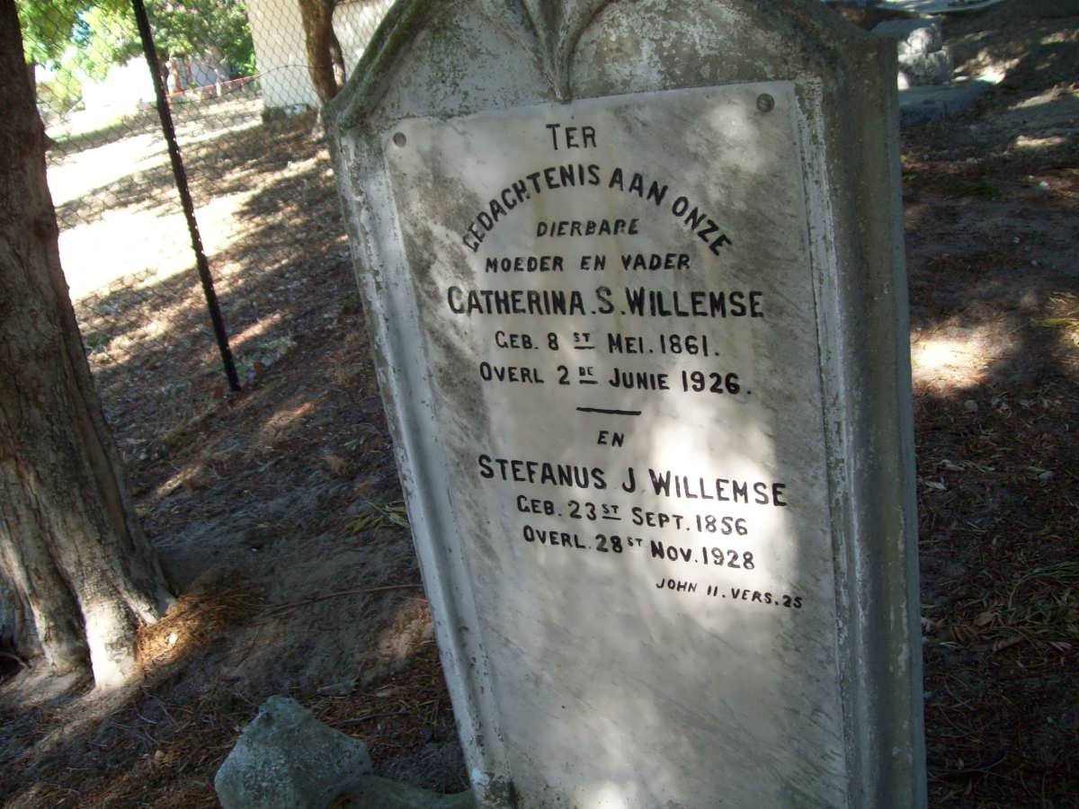 WILLEMSE Stefanus J. 1856-1928 &amp; Catharina S. 1861-1926