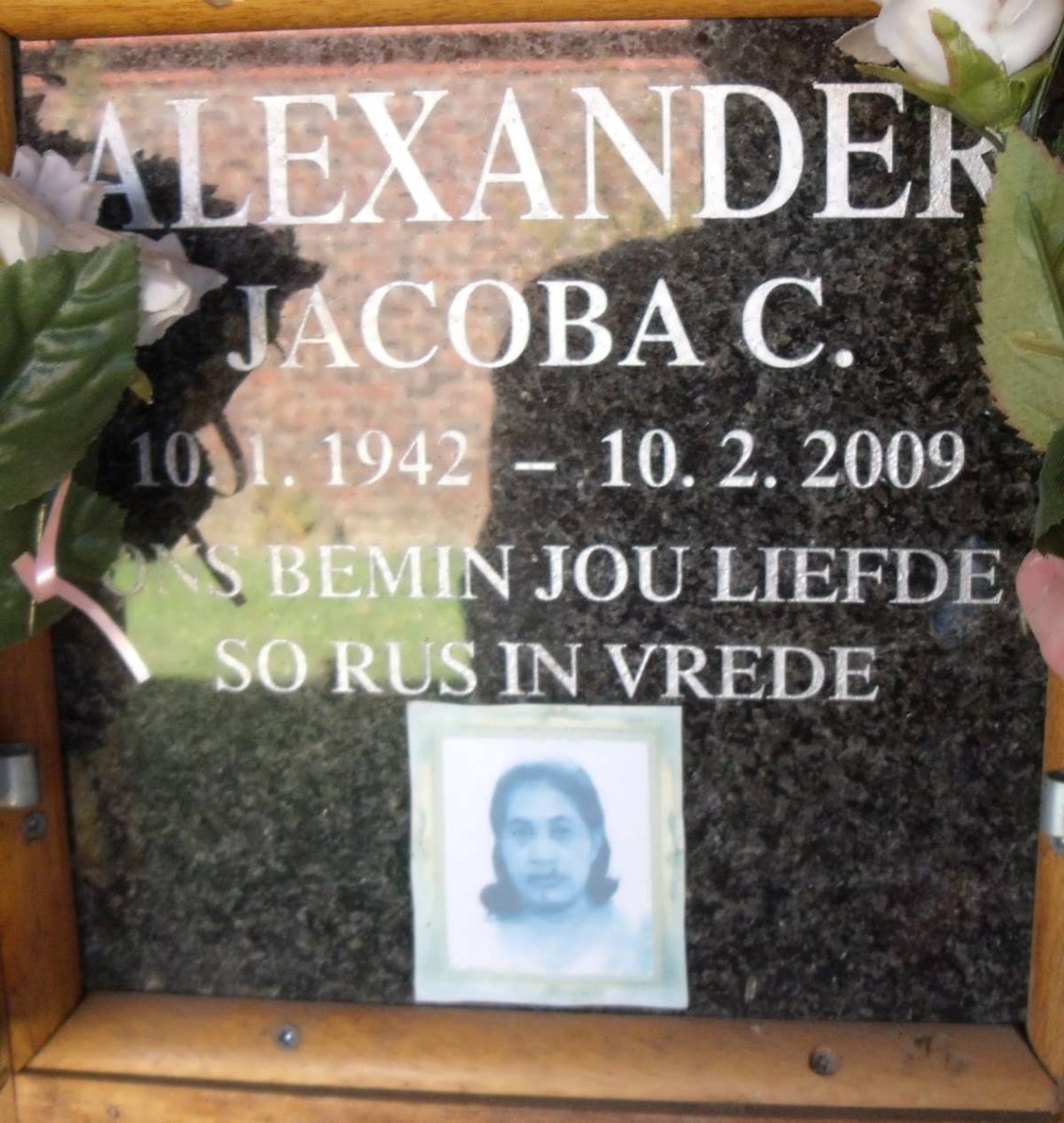 ALEXANDER Jacoba C. 1942-2009