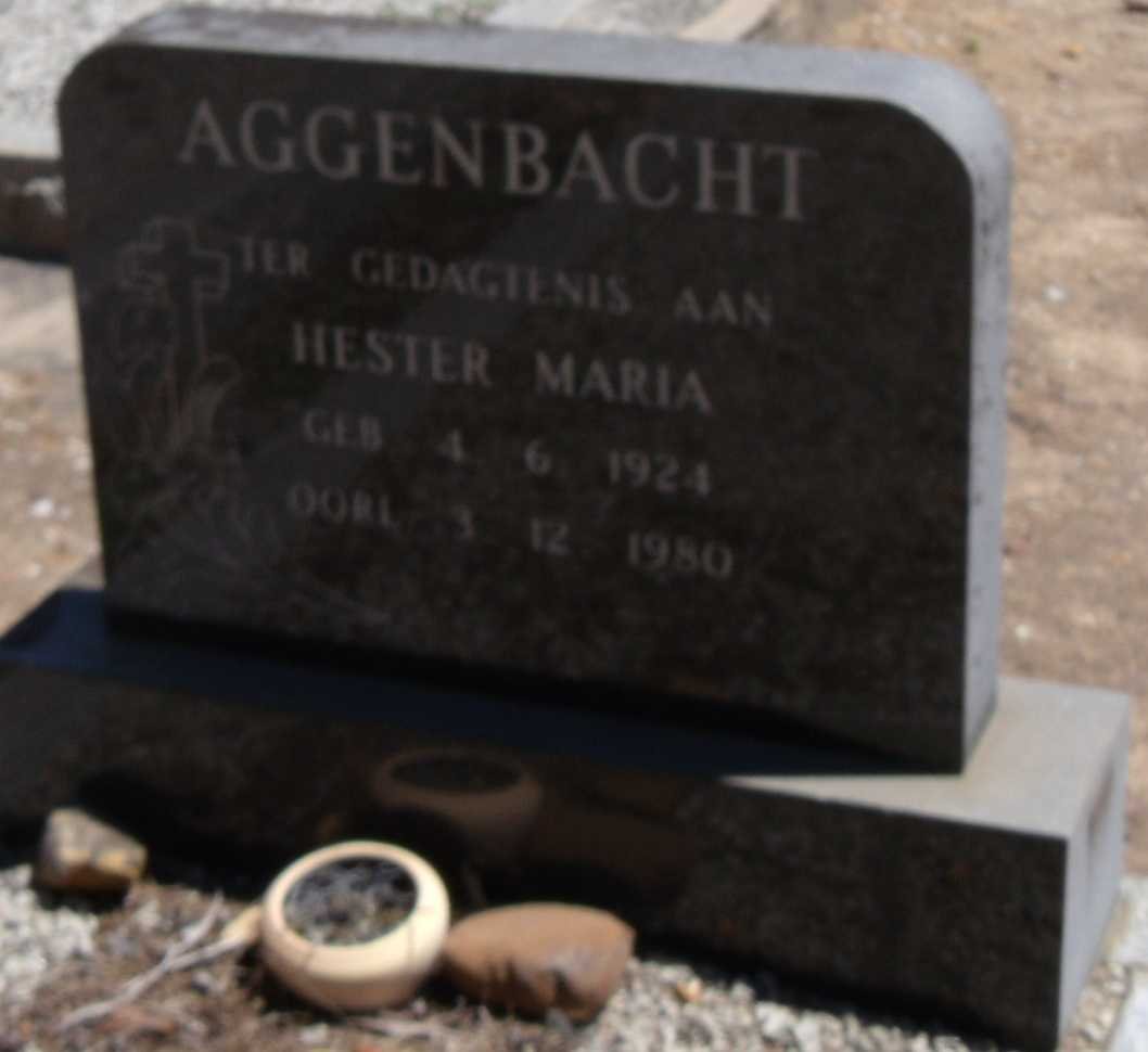 AGGENBACHT Hester Maria 1924-1980