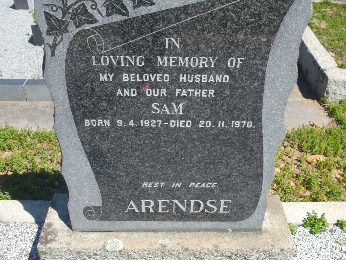 ARENDSE Sam 1927-1970