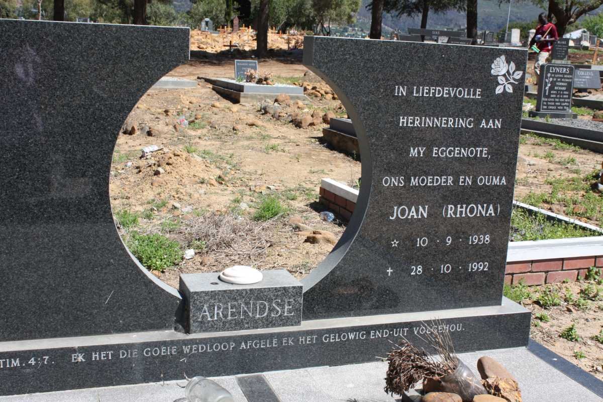 ARENDSE Joan 1938-1992