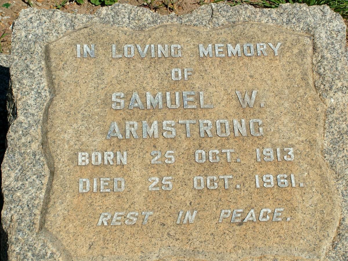 ARMSTRONG Samuel W. 1913-1961