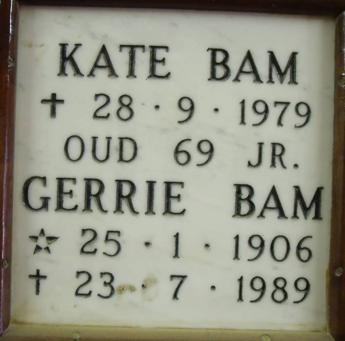 BAM Gerrie 1906-1989 &amp; Kate -1979
