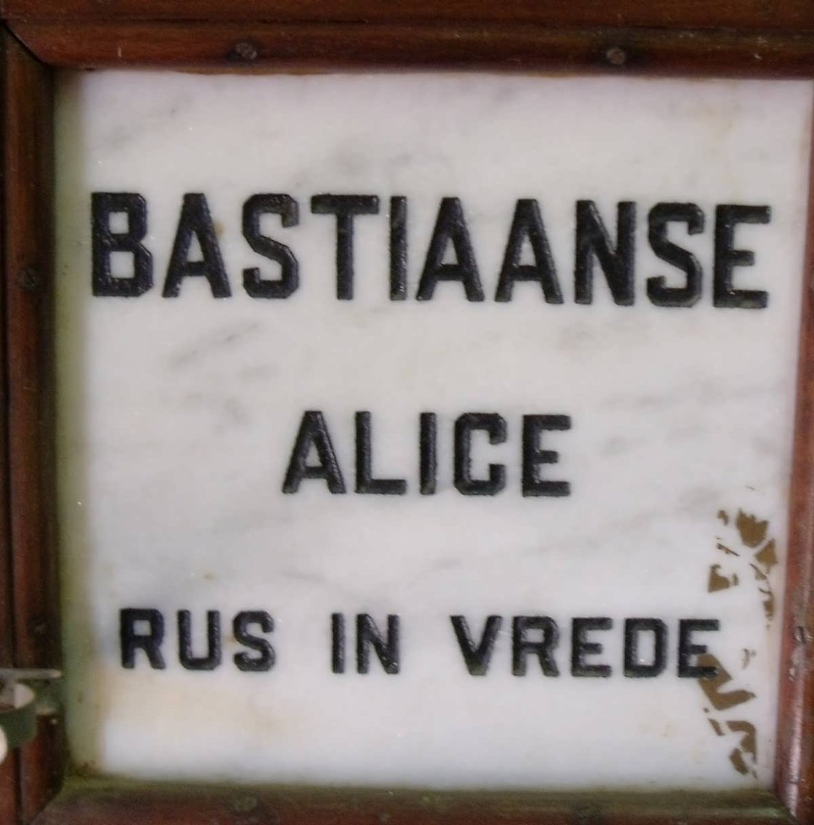 BASTIAANSE Alice