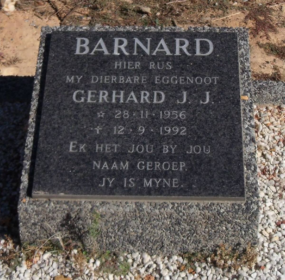 BARNARD Gerhard J.J. 1956-1992