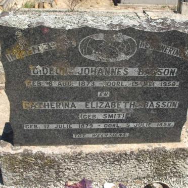 BASSON Gideon Johannes 1873-1959 &amp; Catharina Elizabeth SMIT 1879-1959