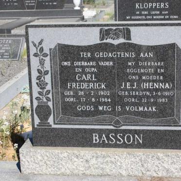 BASSON Carl Frederick 1902-1984 &amp; J.E.J. SERDYN 1910-1983