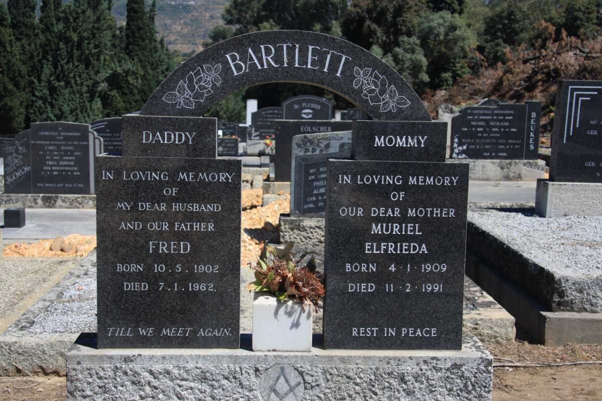 BARLETT Fred 1902-1962 &amp; Muriel Elfrieda 1909-1991
