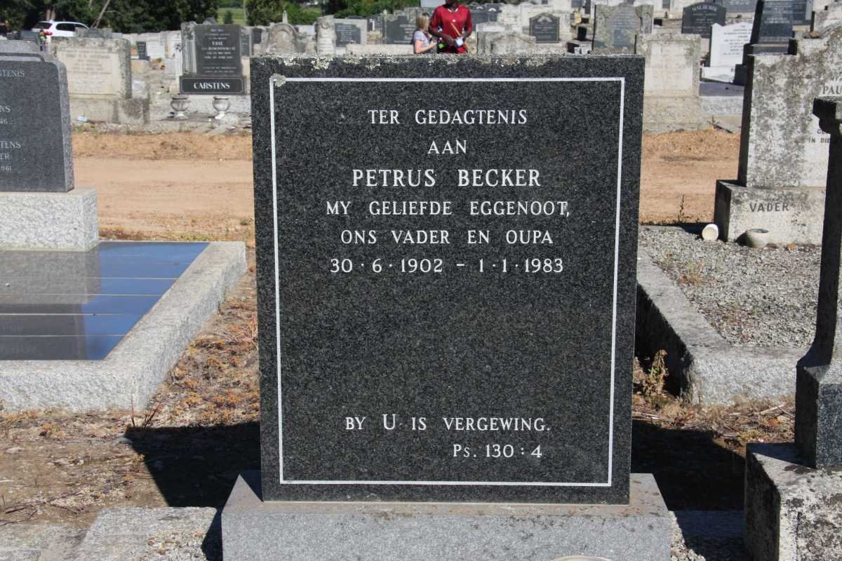 BECKER Petrus 1902-1983 &amp; Fanny MARE 1909-1946