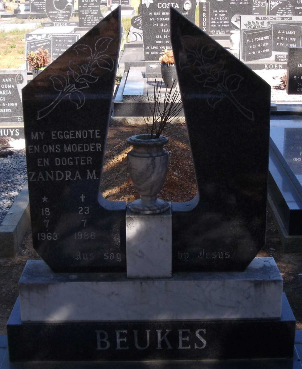 BEUKES Zandra M. 1963-1988