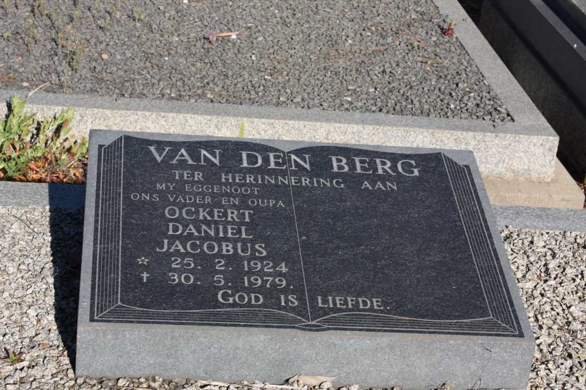 BERG Ockert Daniel Jacobus, van den 1924-1979