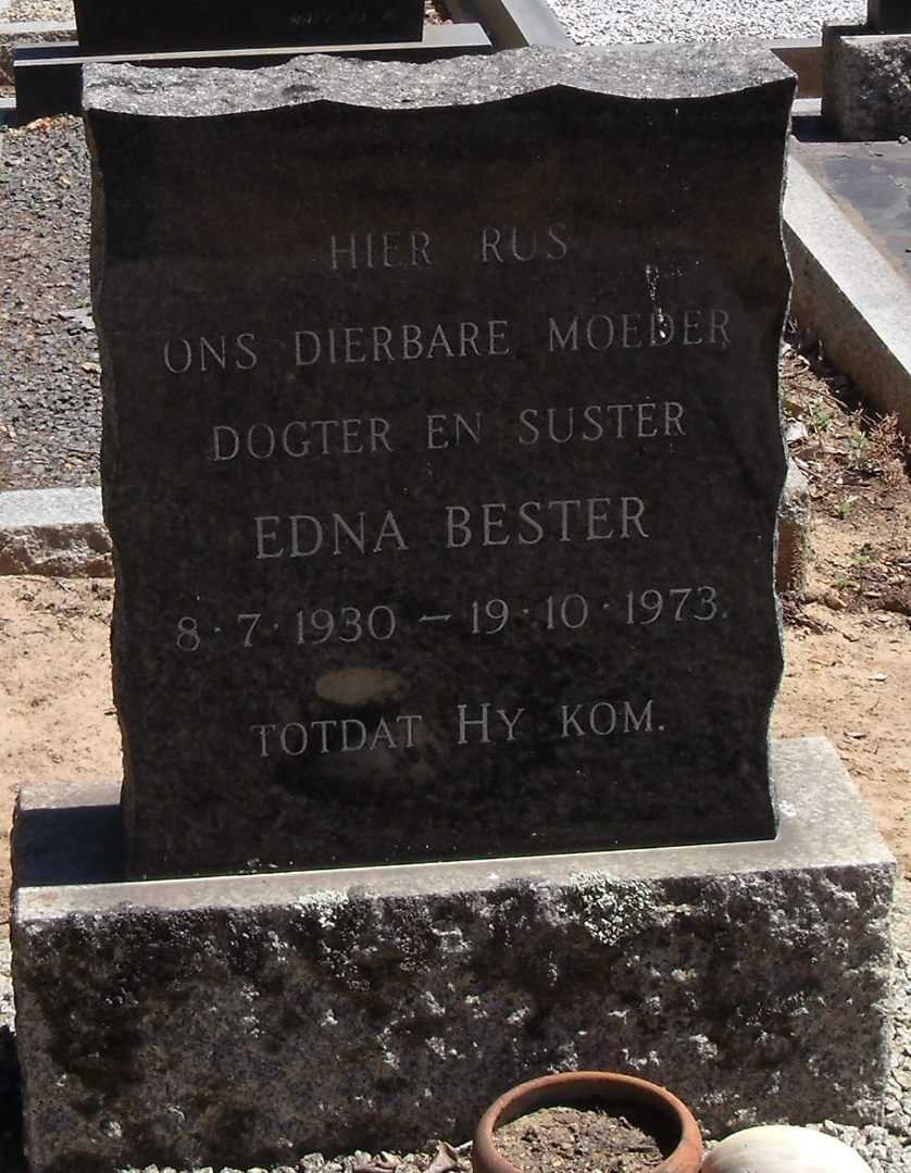 BESTER Edna 1930-1973