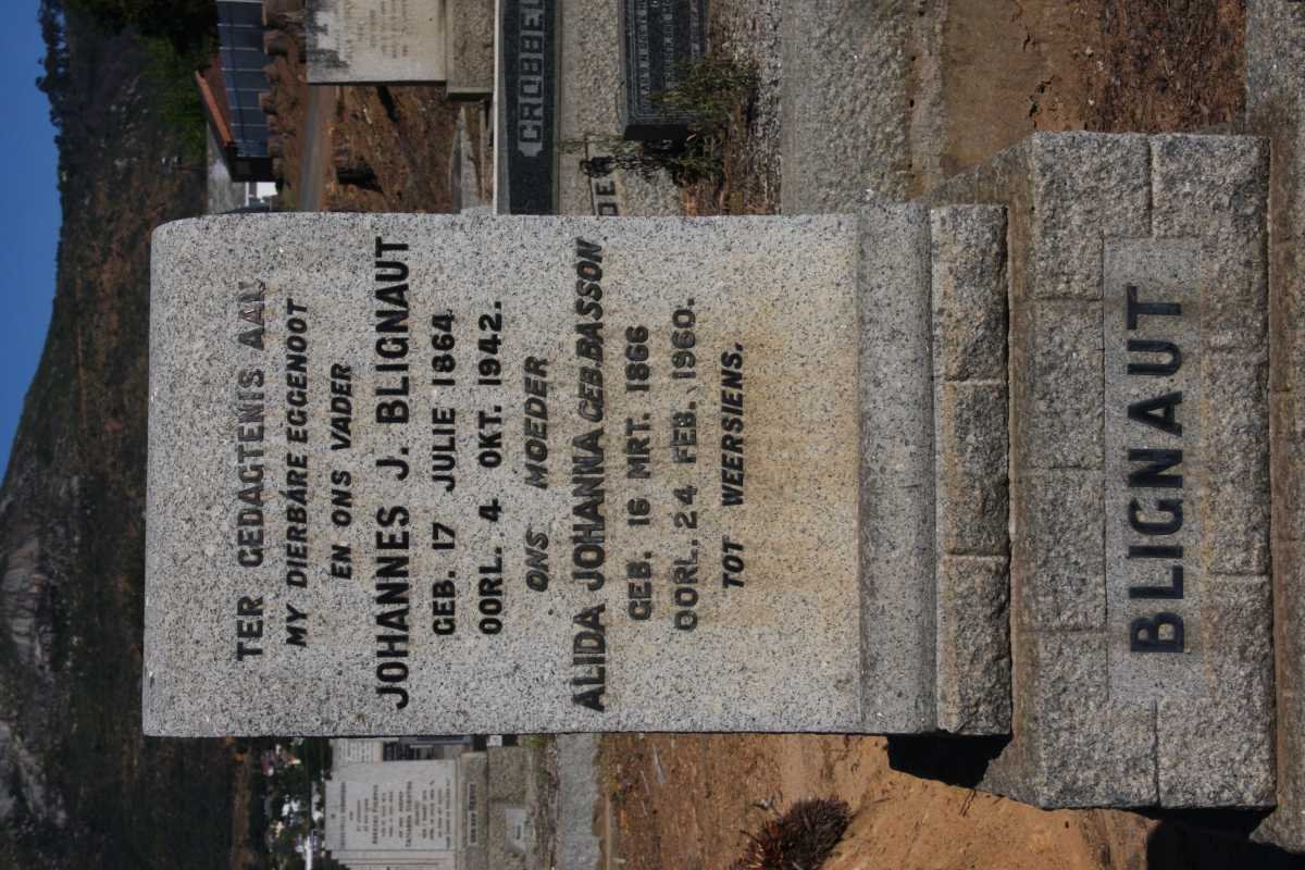 BLIGNAUT Johannes J. 1864-1942 &amp; Alida Johanna BASSON 1866-1960