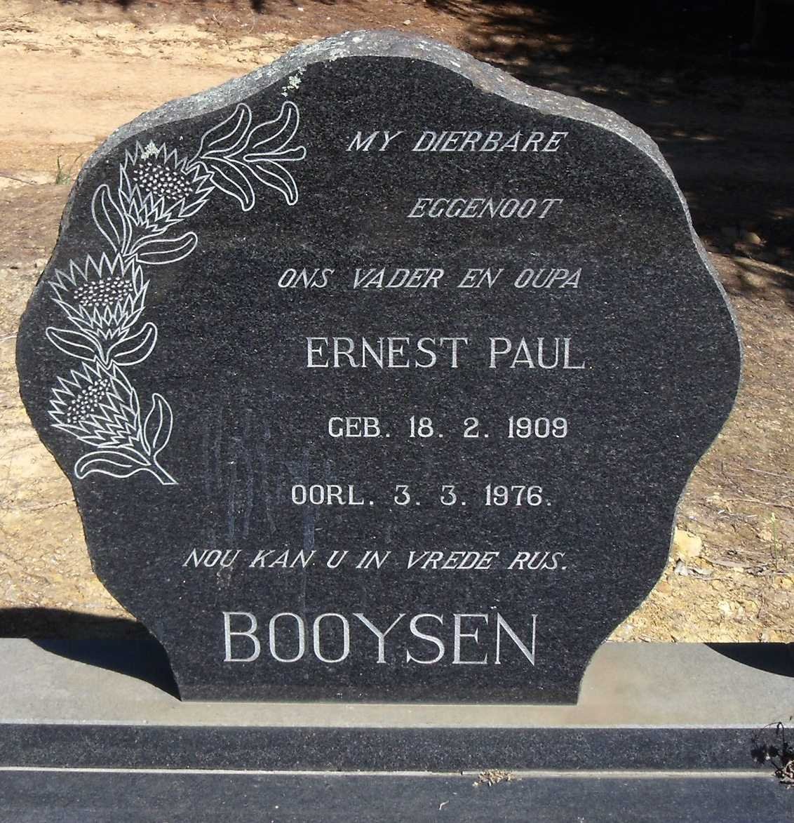 BOOYSEN Ernest Paul 1909-1976